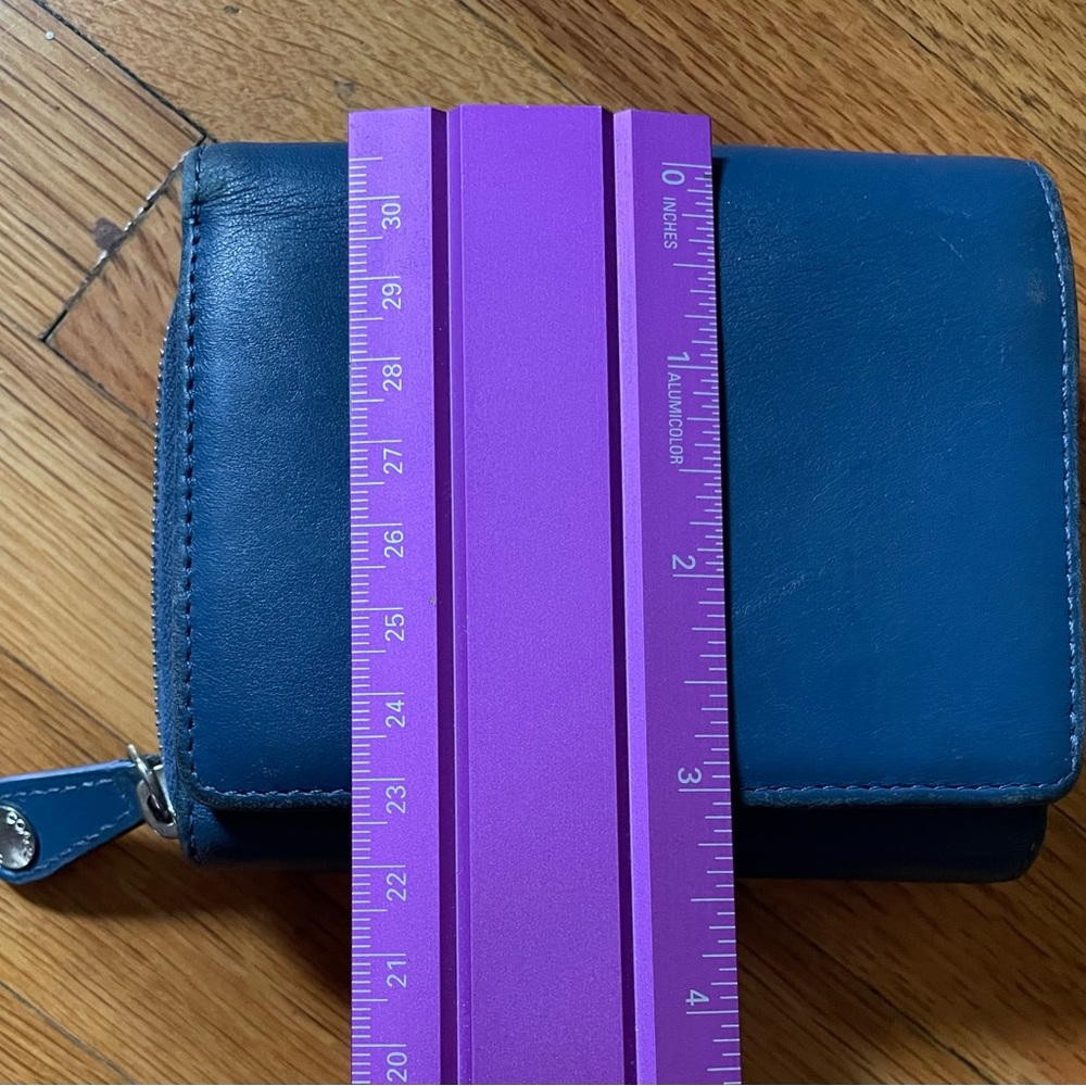***Sale***Coach Slate Blue Bag No L29-7776 With Matching Wallet Org $128 - Picture 13 of 14